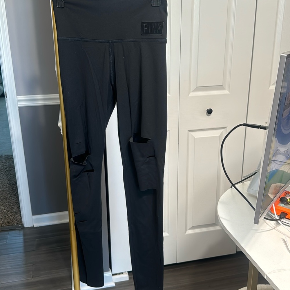 Victoria's Secret PINK Yoga Leggings Size Small Black